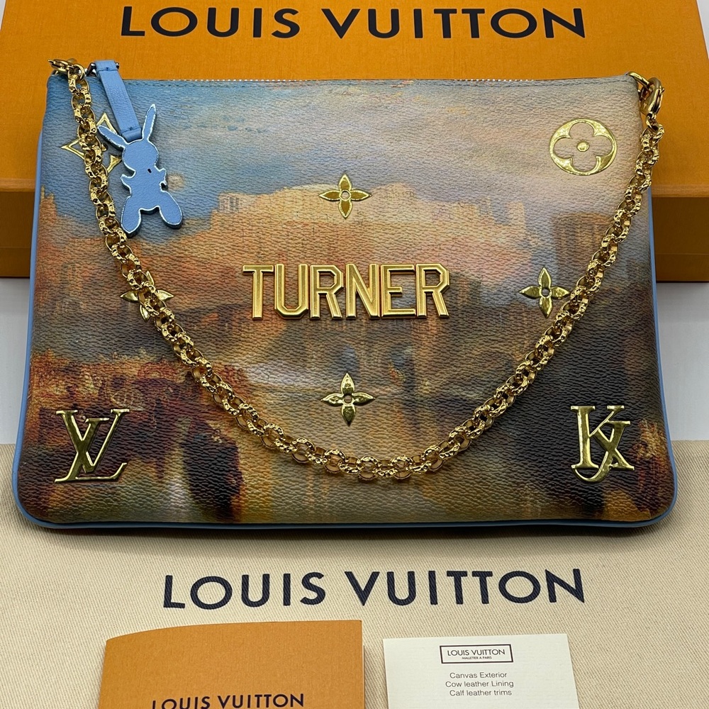 Louis Vuitton Jeff Koons Masters Turner Pochette Clutch Chain Shoulder Bag Rare - Picture 12 of 16